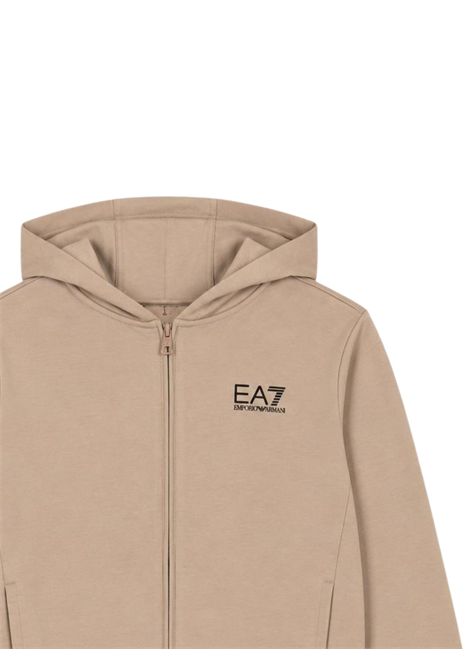 Felpa bambino beige in cotone EMPORIO ARMANI | 7B00031BEIGE